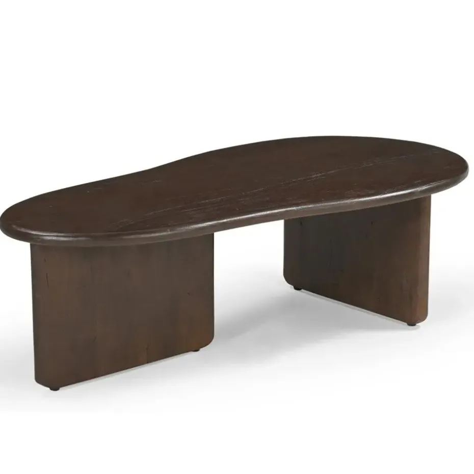 Salontafel Organisch 130cm - Donkerbruin Mangohout - Sira