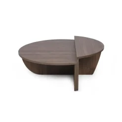 Salontafel Rond 90cm - Walnoot Bruin Melamine - Podium