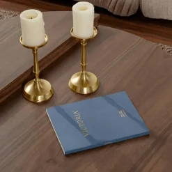 Salontafel Rond 90cm - Walnoot Bruin Melamine - Podium