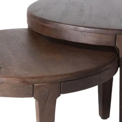 Salontafel Set van 2 - Acaciahout - Rond - Tafel Mio