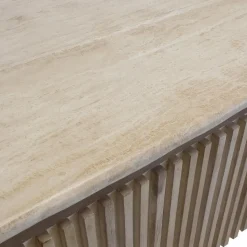 Salontafel Travertin - Naturel Mangohout - 120x60x40cm - Sven