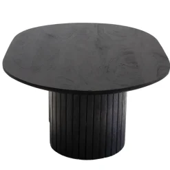 Salontafel Zwart Mangohout - Ovaal - 90x60x35cm - Ava