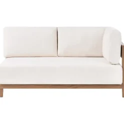 SAMPIERI - Tuinbank met salontafel - Bruin/ Lichtbeige - Aluminium