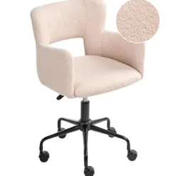 SANILAC - Bureaustoel - Beige - Bouclé