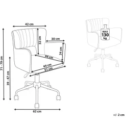 SANILAC - Bureaustoel - Beige - Bouclé