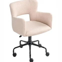 SANILAC - Bureaustoel - Beige - Bouclé