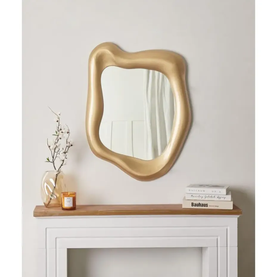 SANTEC - Wandspiegel - Goud - MDF