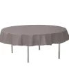 Santex Feest tafelkleed/tafellaken rond - grijs - 240 cm - stof