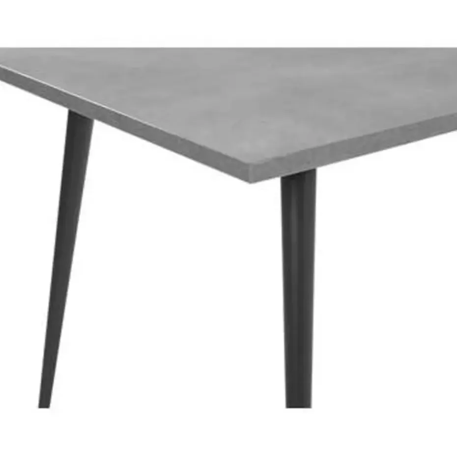 SANTIAGO - Eettafel - Grijs - 80 x 160 cm - Vezelplaat