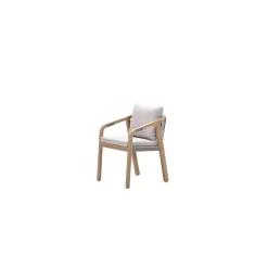 Santos dining fauteuil - acaciahout met white wash - taupe - sand