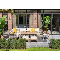 Santos dining fauteuil - acaciahout met white wash - taupe - sand