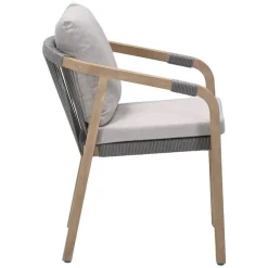 Santos dining fauteuil - acaciahout met white wash - taupe - sand