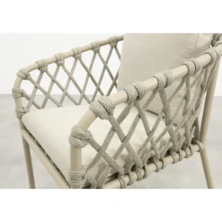 Sara dining tuinstoel - Rope/Latte - Zandkleur