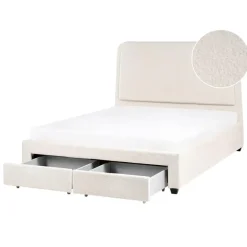 SARDENT - Tweepersoonsbed - Off-white - 140 x 200 cm - Bouclé