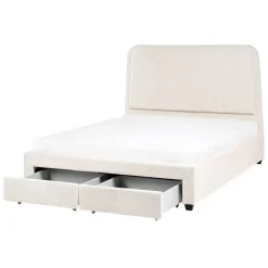 SARDENT - Tweepersoonsbed - Off-white - 140 x 200 cm - Bouclé