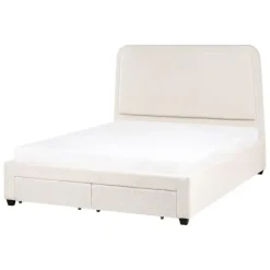SARDENT - Tweepersoonsbed - Off-white - 140 x 200 cm - Bouclé