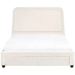 SARDENT - Tweepersoonsbed - Off-white - 140 x 200 cm - Bouclé