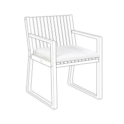 SASSARI - Tuinkussen - Wit - 46 x 46 cm - Polyester