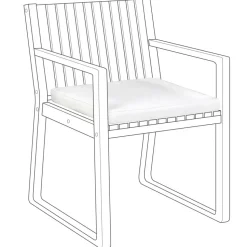 SASSARI - Tuinkussen - Wit - 46 x 46 cm - Polyester