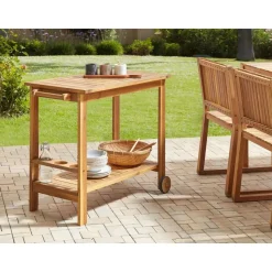 SASSARI II - Trolley - Lichte houtkleur - Acaciahout