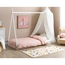 SAURAT - Kinderbed - Wit - 90 x 200 cm - Dennenhout