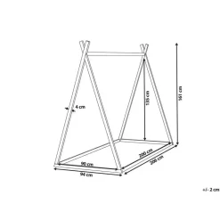 SAURAT - Kinderbed - Wit - 90 x 200 cm - Dennenhout