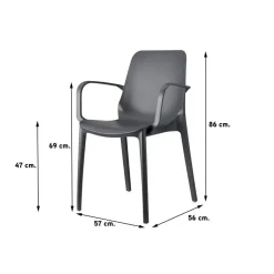 Scab Ginevra armstoel - Antraciet