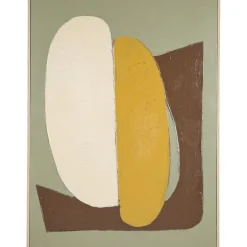 Schilderij Abstract Craft groen MDF - 80x60 cm