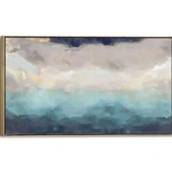 Schilderij Abstracte kunst - 70 x 118cm - Blauw