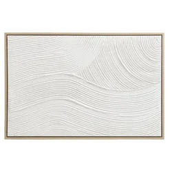 Schilderij 3D Art - wit - canvas/hout - 60x90 cm