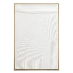 Schilderij 3D Art - wit - canvas/hout - 90x60 cm