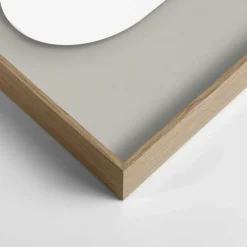 Schilderij 3D Art Abstract lichtgrijs met wit - 100 x 70cm - Wit