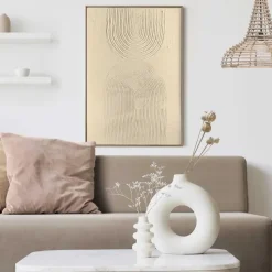 Schilderij 3D Art Bows - sand - 70 x 50cm - Beige