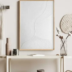 Schilderij 3D Art Coast - 70 x 50cm - Wit