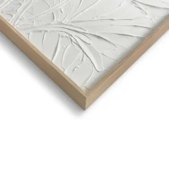 Schilderij 3D Art Flowers - 70 x 50cm - Wit