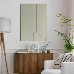 Schilderij 3D Art Mars - sage green - 100 x 70cm - Groen