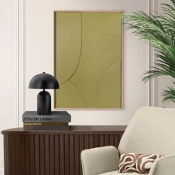 Schilderij 3D Art Terrace vintage green - 70 x 50cm - Groen