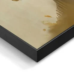 Schilderij Frida in oker - 90 x 60cm - Goudkleurig