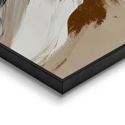 Schilderij Glamour Flower - 70 x 50cm - Blauw