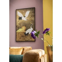 Schilderij Kraanvogel - multikleur - 118x70 cm