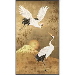 Schilderij Kraanvogel - multikleur - 118x70 cm