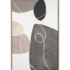 Schilderij Nevah zandkleur MDF - 90x60 cm