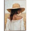 Schilderij Summer Lady - 70 x 50cm - Beige