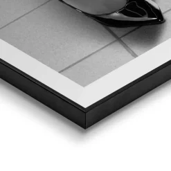 Schilderij Toilet Fashion - 70 x 50cm - Zwart-Wit