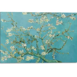 Schilderij Van Gogh Amandelbloesem - 60 x 90cm - Blauw