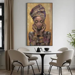 Schilderij vrouw warm FCL - 118x70 cm