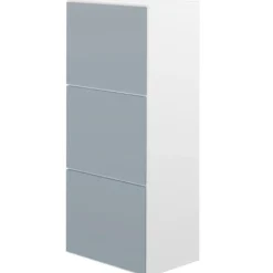 Schoenenkast Baylinn 3 draaideuren en 5 legplanken-celadon grijs/wit