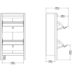 Schoenenkast Madeira - greige - 102,9x53,8x24,6 cm