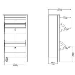 Schoenenkast Madeira - zwart - 102,9x53,8x24,6 cm