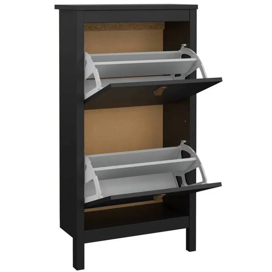 Schoenenkast Madeira - zwart - 102,9x53,8x24,6 cm